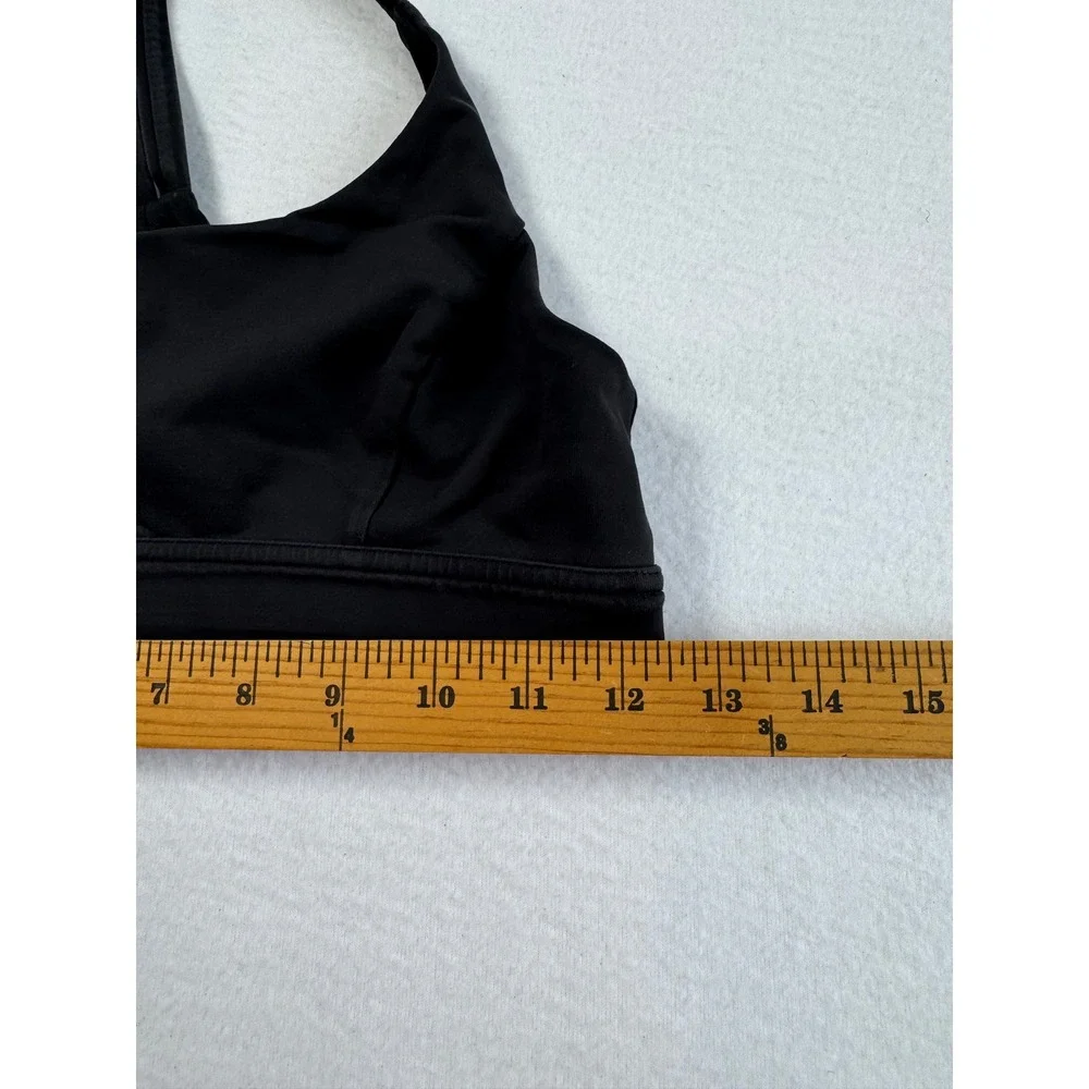 Athleisure‎ Lululemon Womens 6 Invigorate Sports Bra Black Mesh Back Racerback